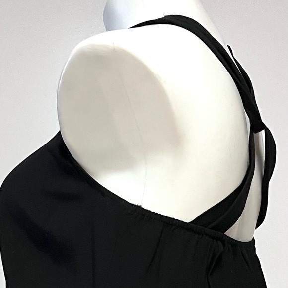 Loft Surplice Romper Playsuit Crisscross Size Medium NWT Black Resort Vacation - Picture 4 of 14